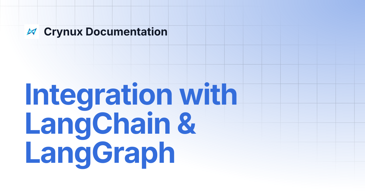 Integration with LangChain & LangGraph | Crynux Documentation